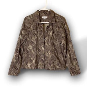 CHRISTOPHER & Banks denim shirt jacket size large